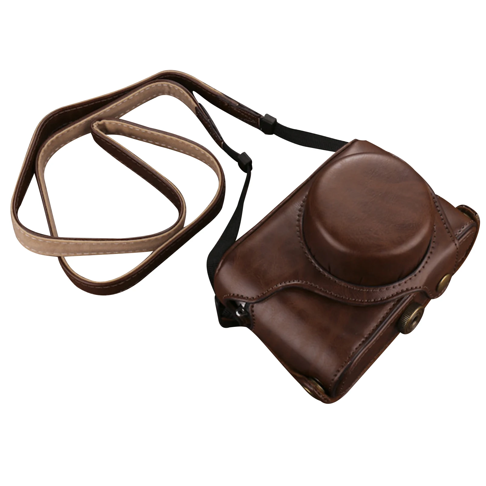 Camera PU Leather Carrying Case Storage Bag For Fujifilm X100V X100F X100T X100S X100 Series Camera Cover Bag W/Shoulder Strap