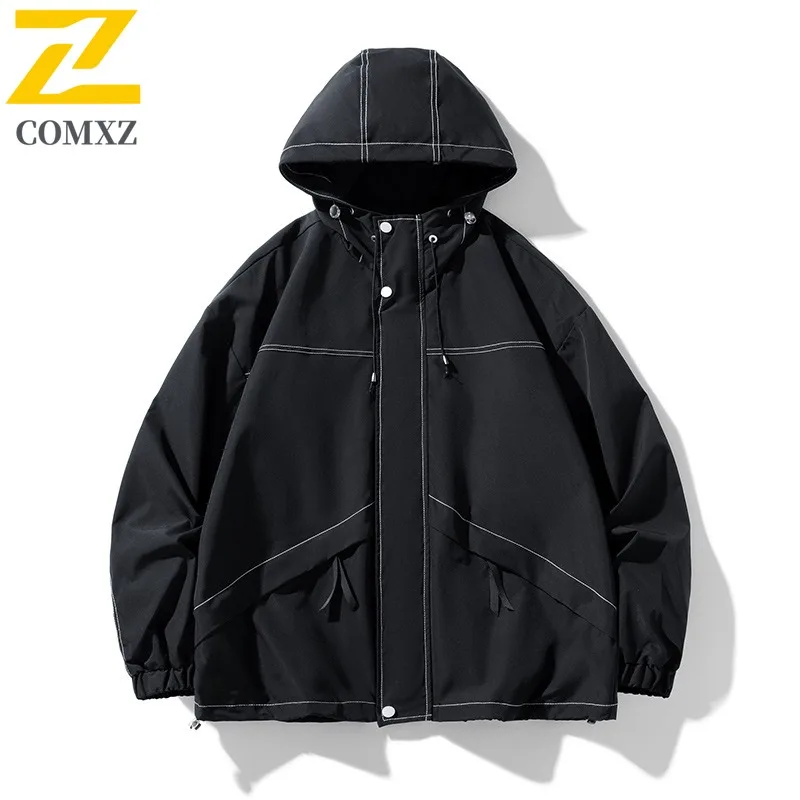 2025 Jacket Mens Fashion Classics Outdoor Workwear Style Hiking Coat Men Hooded Trendy Versatile Casual Spring Autumn Garment