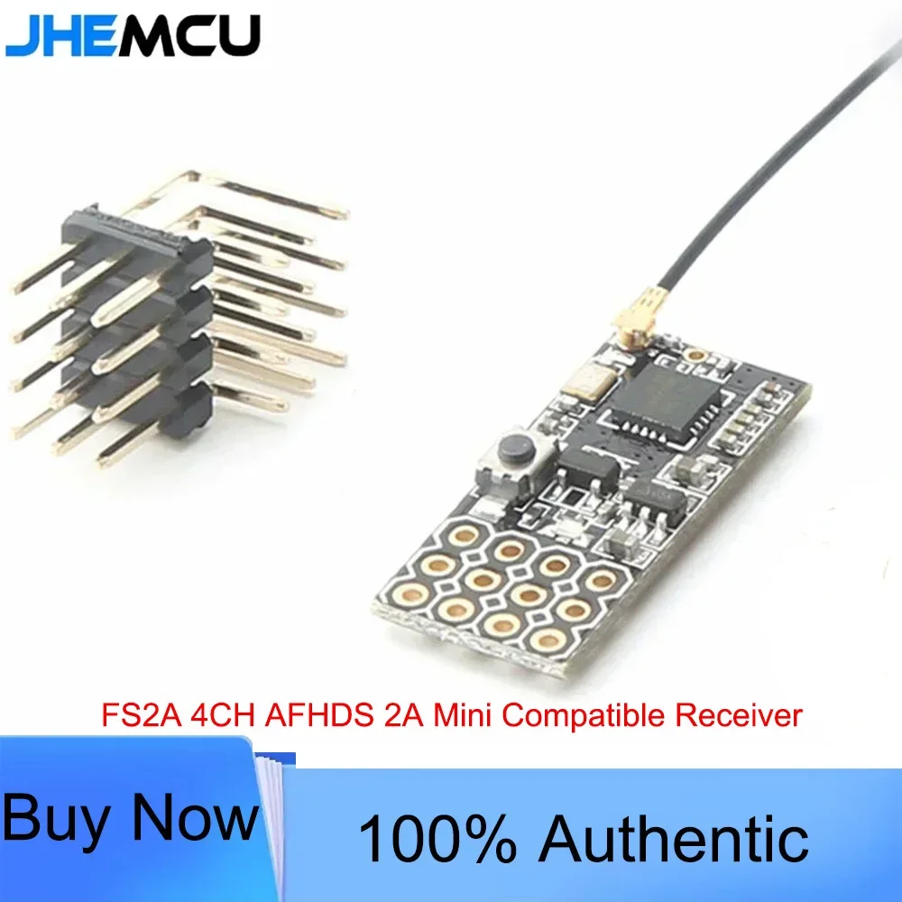 JHEMCU Flysky FS2A 4 Channel AFHDS 2A Receiver PWM Output Fit FS-i6 i6X i6S Transmitter Mod Part for RC Drone Car Boat Vehicle