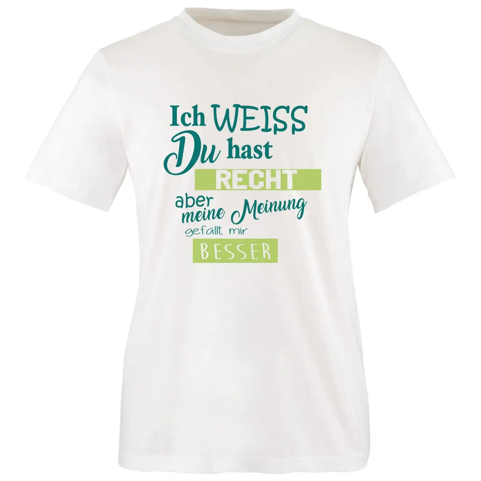 Funny German Quote Ich Weiss Du Hast Recht Men's Crew Neck T Shirt 100 Cotton Casual Humor  vintage Washed designer clothes