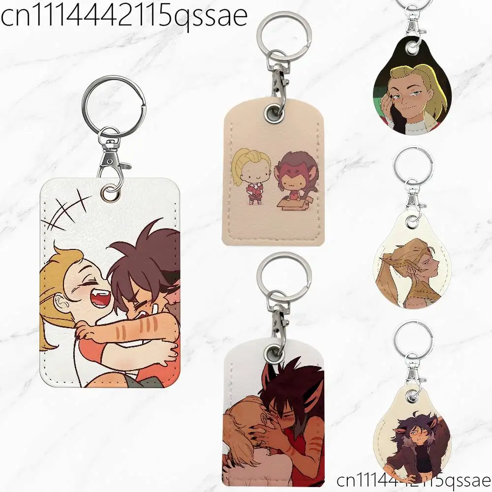 Adora Catra She-Ra For AirTag Case Card Sleeve Holder ID Credit Bank Access Keychain For Air Tag