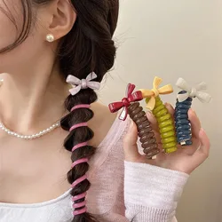 Korean Telephone Wire Hair Loop For Woman Girls High Elasticity Head Rope Ponytail Elastic Hair Rope Hair Accessories