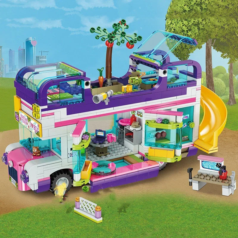 

778 Pcs Friendship Bus Compatible Model 41395 Building Blocks Bricks Toys For Children Girls Christmas Kids Gift