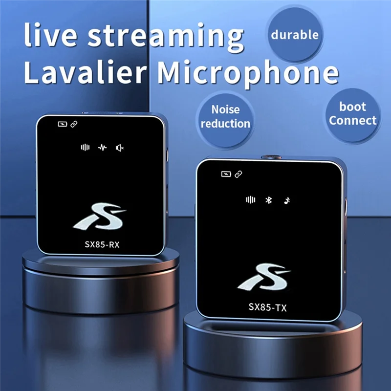 POP-lWireless ラベリア スクエア マイク ラジオ録音 ライブ インタビュー録音用ノイズリダクション マイク