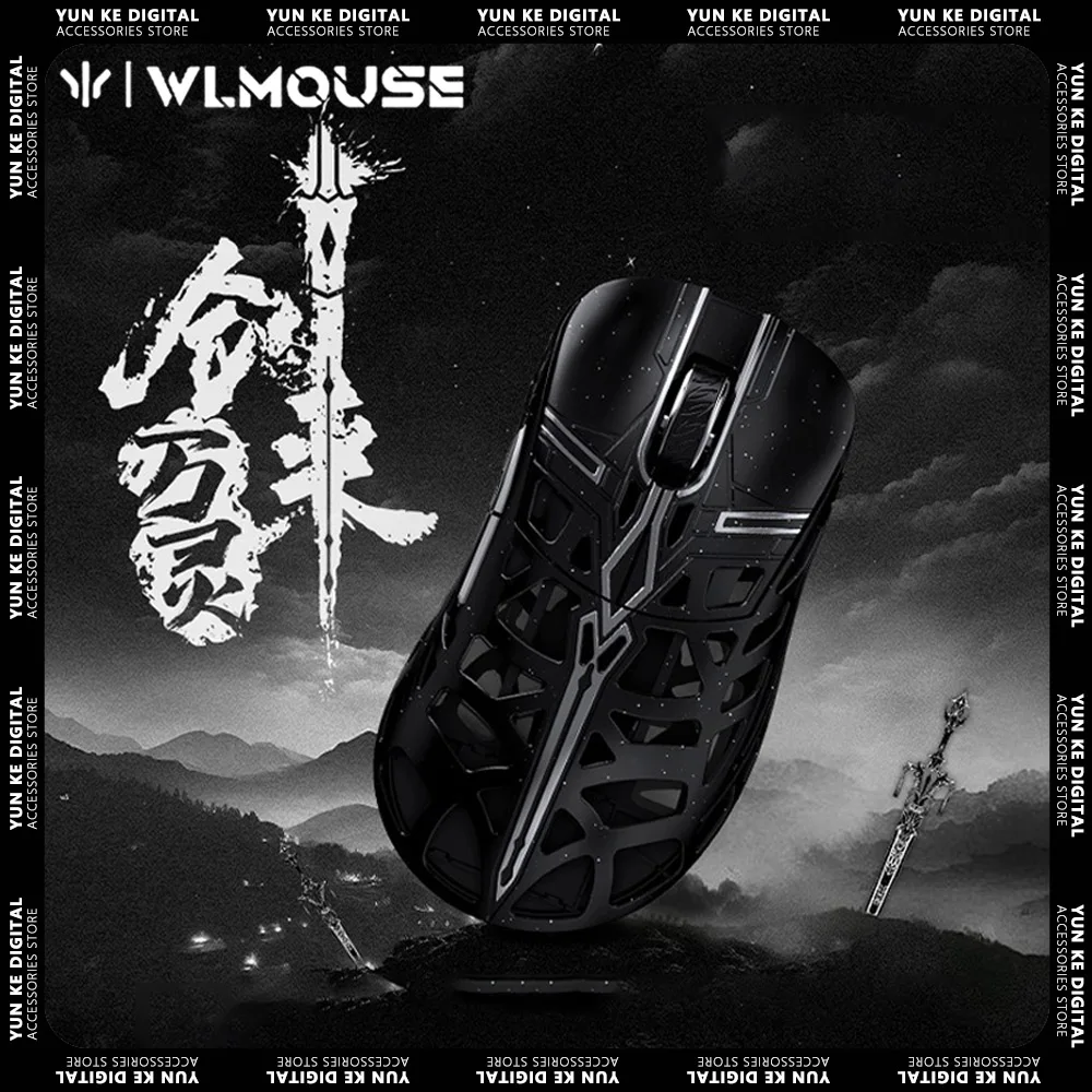 Imagem -01 - Wlmouse-sword x Wireless Gamer Mouse Acessórios para pc Gaming Sensor Paw3950hs Chip Nordic 52840 8k Fps Liga de Magnésio 47g wlmouse sword x wireless gamer mouse acessorios para pc gaming sensor paw3950hs chip nordic 52840 8k fps liga de magnesio 47g 01