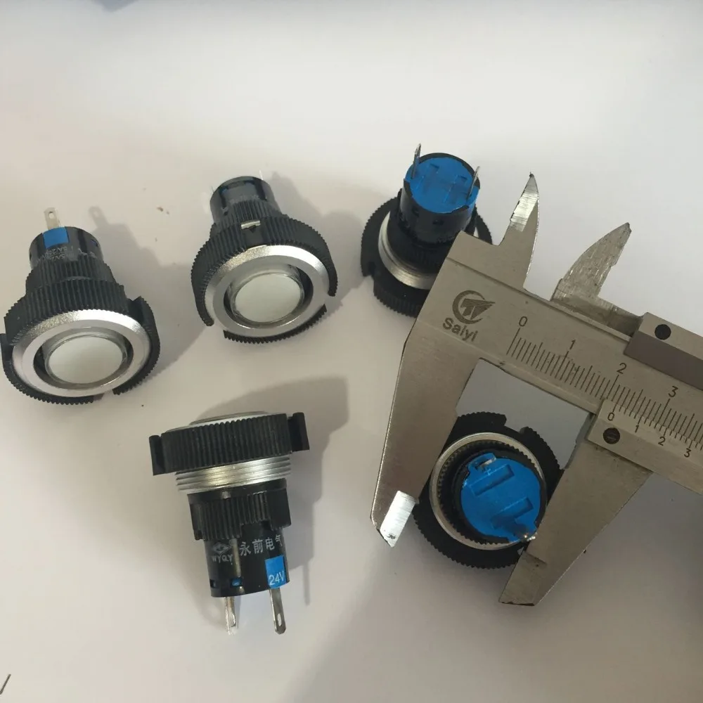 5 pezzi DC 24V 22mm diametro filettatura montaggio a pannello indicatore di segnale bianco caldo