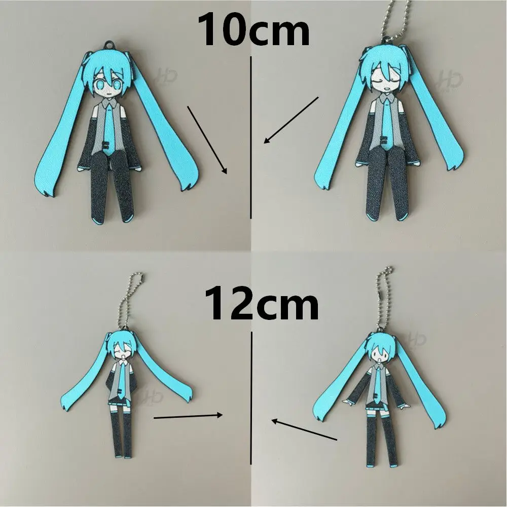 Hatsune Miku Persönlicher Zweidimensionaler Cartoon-Schlüsselanhänger Kreativer Niedlicher Kawaii Animations-Peripherieartikel Rucksack-Dekoranhänger – Detail 7