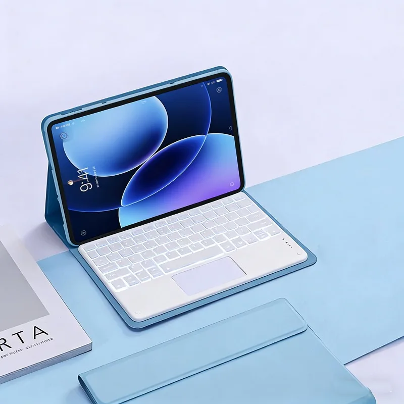 

Чехол с сенсорной клавиатурой для Xiaomi Pad 8, магнитная клавиатура с подсветкой для Xiaomi Pad 8 Pro, чехол для планшета 11.2 дюйма