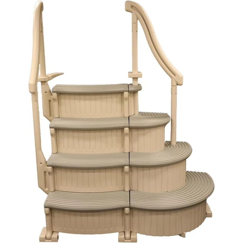 

Plastics Curve CCX-AG Drop in Above Ground Pool Step with Grey Treads - Base Step with Add-On