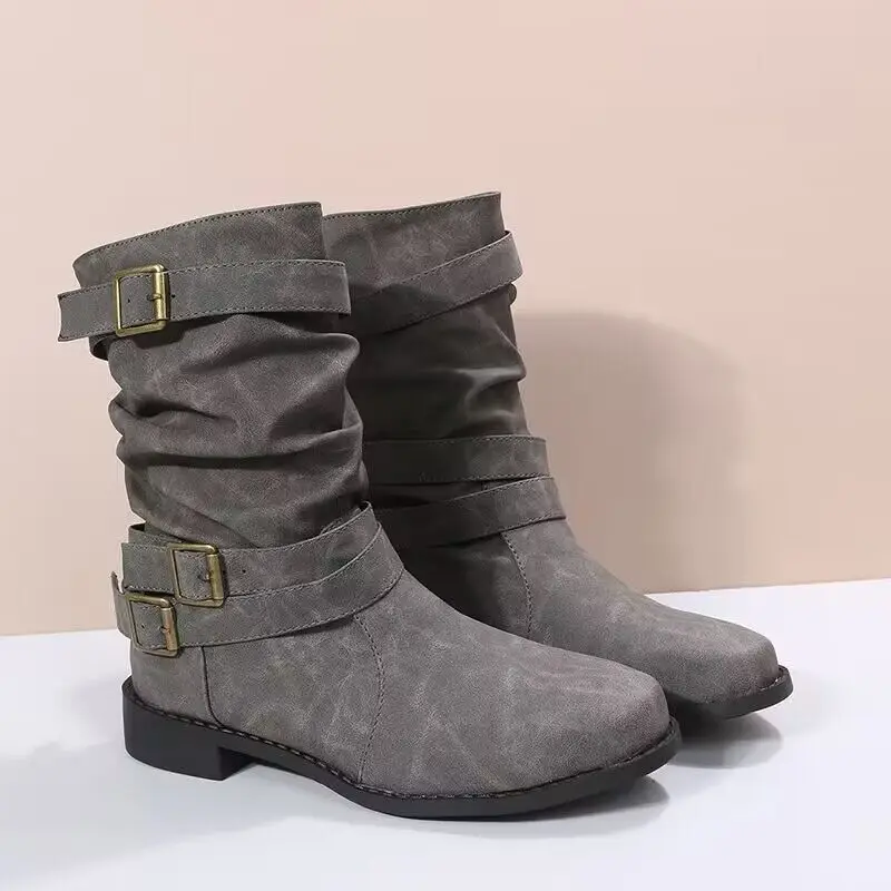 Women Boots 2024 Autumn Winter Boots Female Shoes Brand Ladies Ankle  Heels Shoes Woman Suede Leather Boots