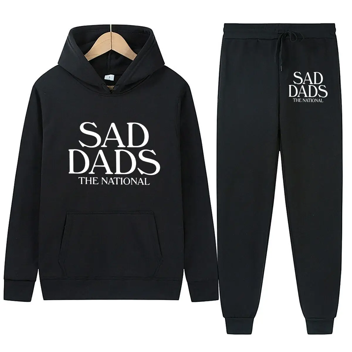 Sad Dads Bold - مستوحاة، "Sad Dads" تصميم نصي، سترة بقلنسوة للرجال، بلوفر ضيق، سويت شيرت نسائي #3