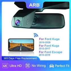 For Ford Kuga MK3 2019-2025& Escape 2013-2019, for Ford Kuga 2013-2017 4K Dashcam, ARB Original Fit Car DVR has WIFI APP Control