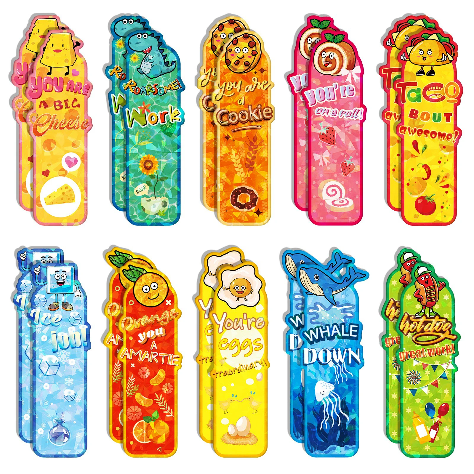 Shaped Paper Bookmarks Cute PaperWaterproof Bookmark Student Reading Memo Pad Children'S Bookmarks