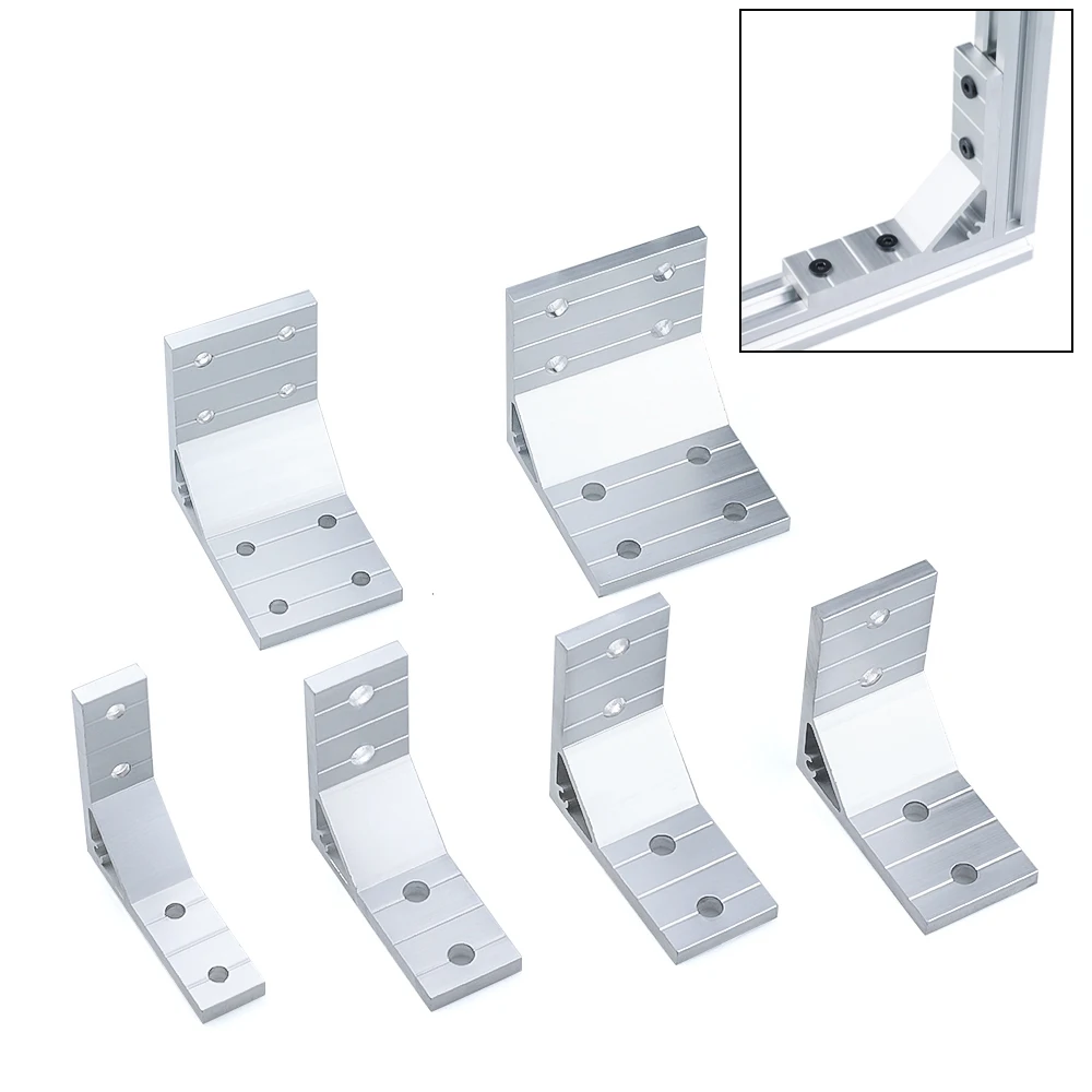 

4Pcs 2020 3030 4040 4545 5050 6060 8080 Corner Angle Bracket 78x78mm 90 Degree Enhanced Connection Joint for Aluminum Profile