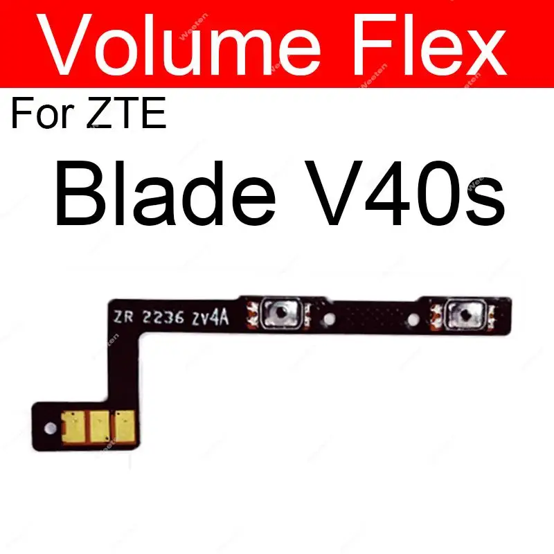 For ZTE Blade V30 Vita V40 Vita V40S On OFF Power Volume Button Flex Cable Side Power Volume Keys Flex Cable with Sticker Parts