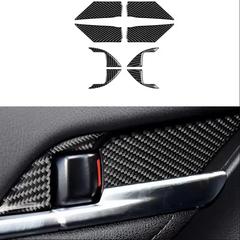 

for Toyota Camry 2018 2019 2020 Accessories Carbon Fiber Interior Door Bowl Handle Panel Cover Trim Decals Sticker