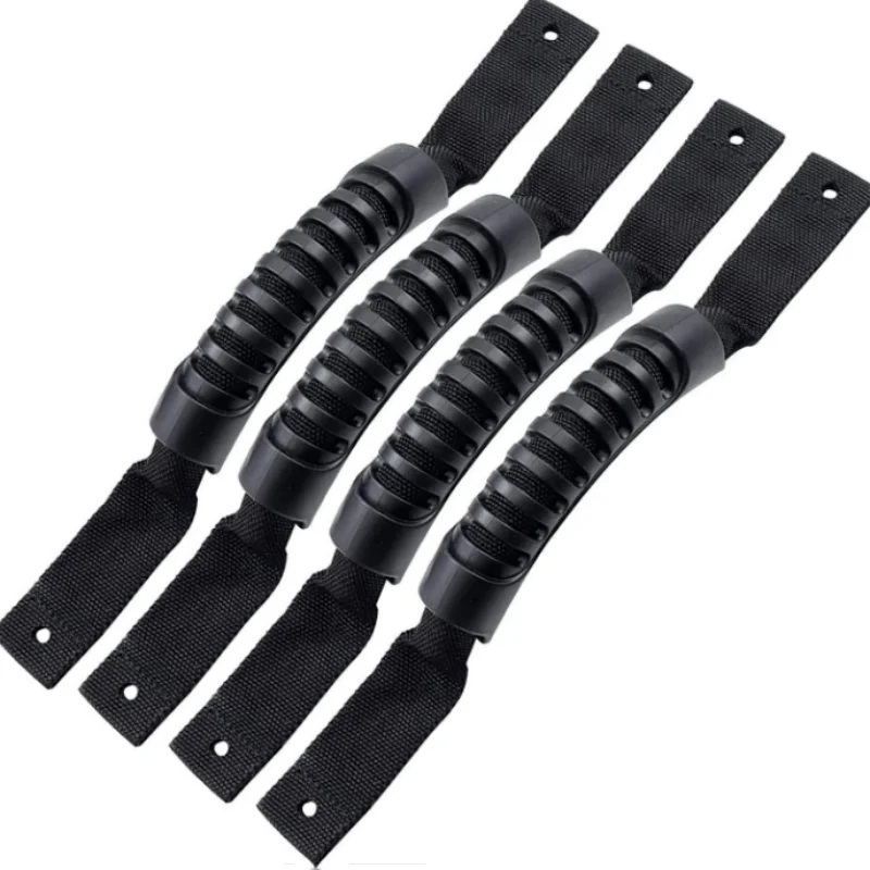 

ISURE MARINE 4pcs Black Plastic Kayak Handle, Boat Kayak Handle, PVC Plastic Webbing Handle, Safety Handle, PVC Plastic Handle