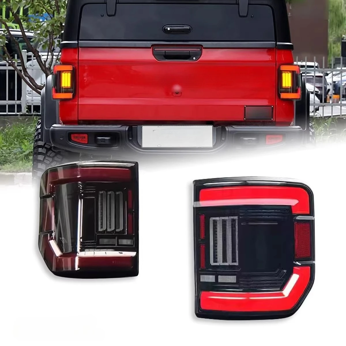 

Для JEEP Gladiator 2019-2025: Модифицированный светодиодный задний фонарь в сборе с динамическим указателем поворота, автомобильные аксессуары