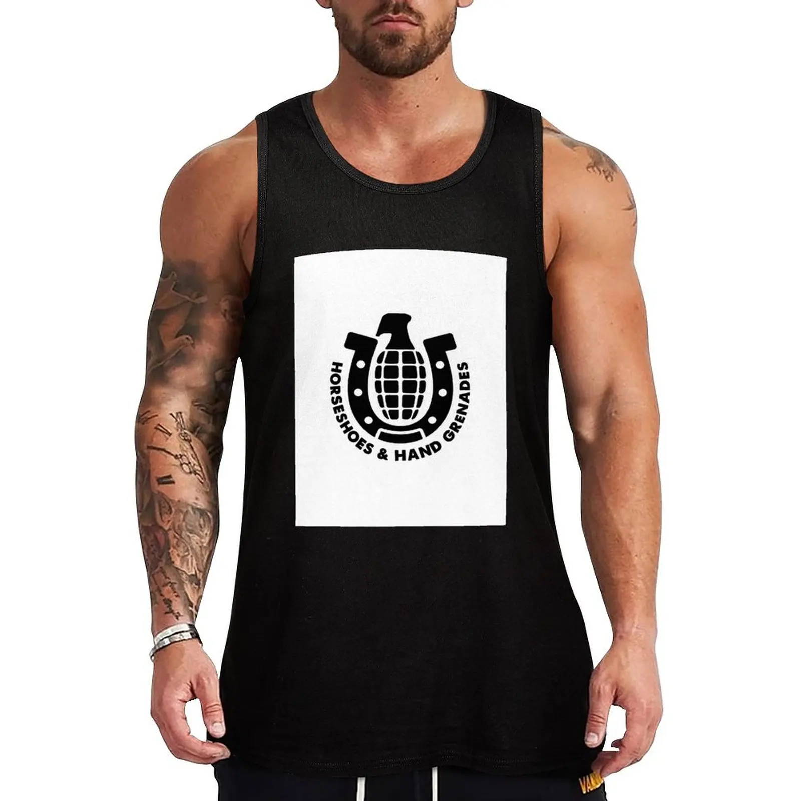 

Horseshoes and Hand Grenades Tank Top Beach Casual Tank Top Sleeveless Loose Fit Vacation