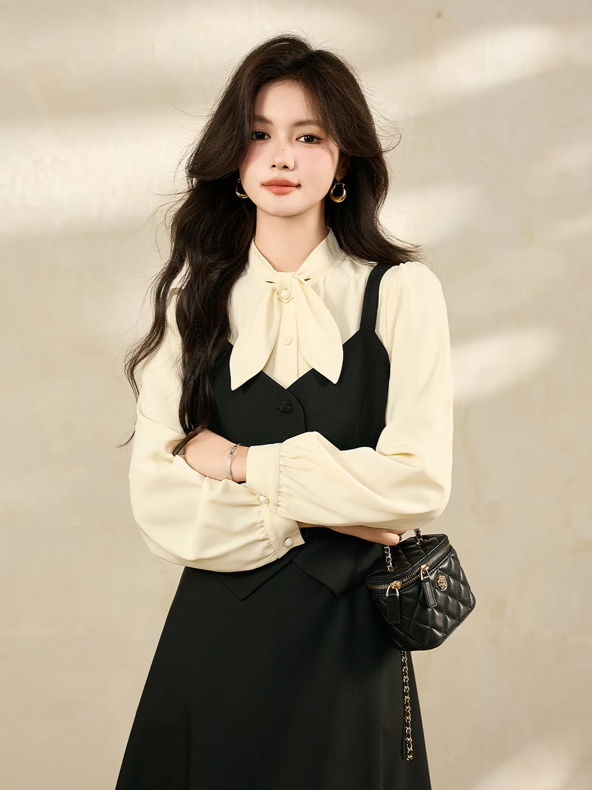 

Suzhou Bens Sydney Night Song Dr Belted Midi Skirt Autumn New Sle Commute Sle High Waist A-Line Dr for Women