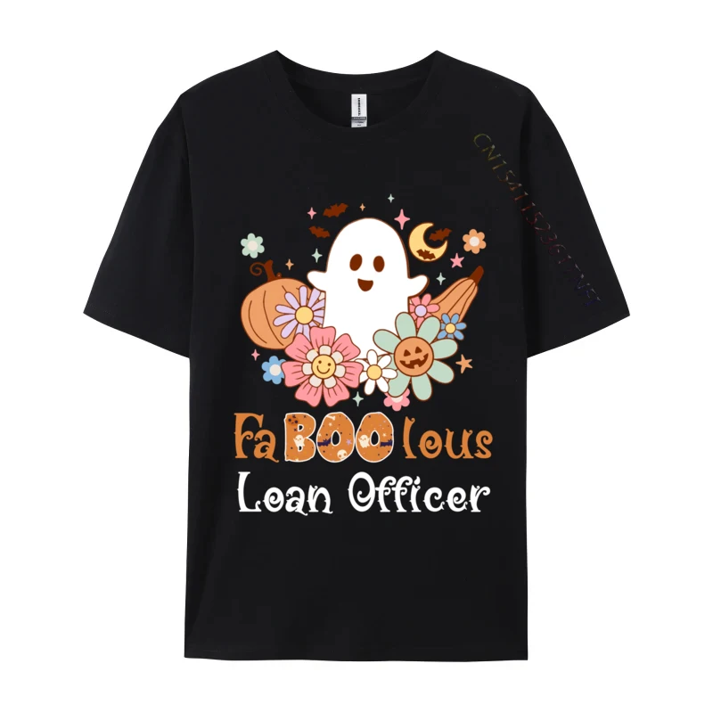 Faboolous Loan Officer Boo Funny Halloween Fashion Print Group Top T-shirts Combed Cotton Men Tops Shirt Group Tops T Shirt