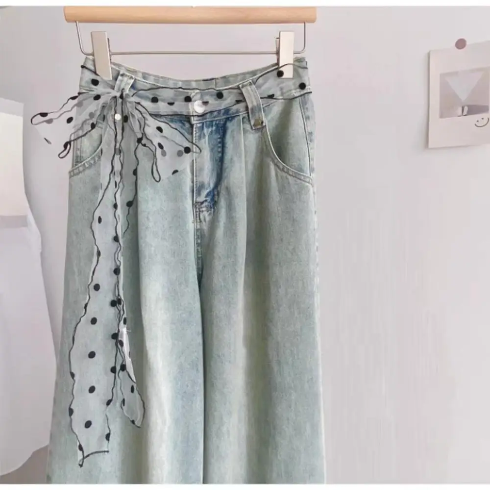 Mode Spitze Mesh Polka Dot Schal Sommer 2025, Stirnband, leicht, süß, vielseitig, Halstuch mit Band, Damen-Kopftuch, Neu