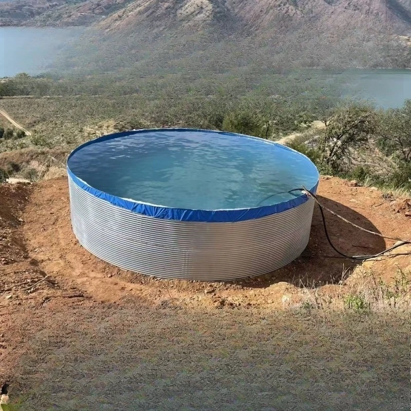 

Galvanized sheet reservoir Agricultural knife scraping fish pond, outdoor large thickened orchard reservoir