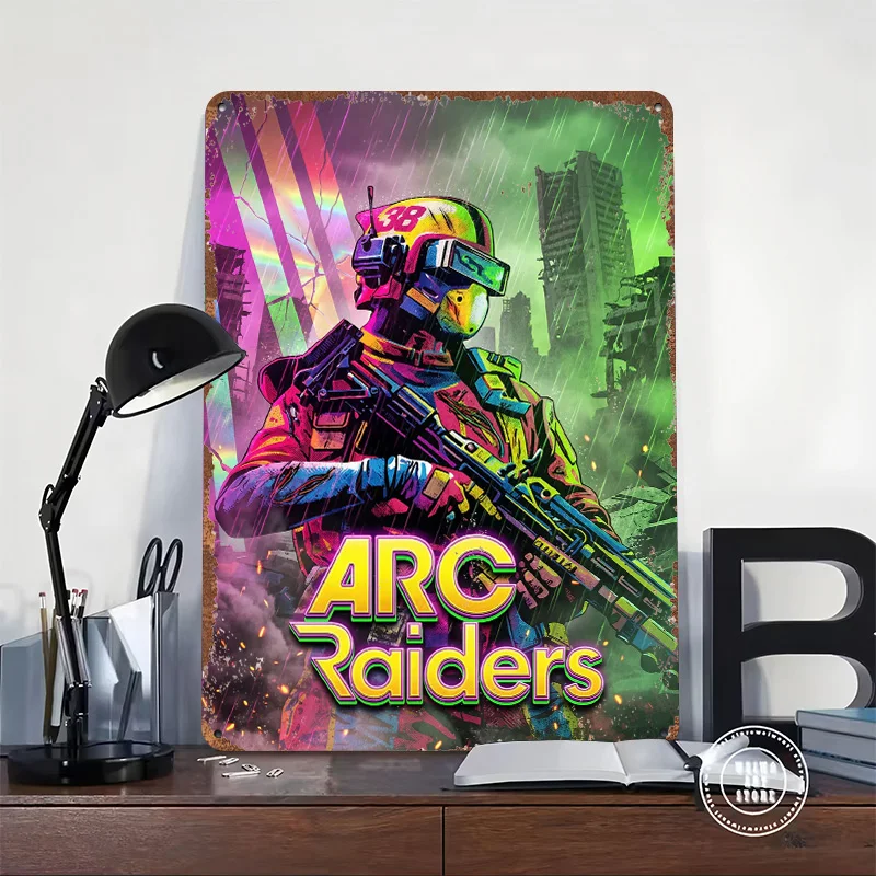 ARC Raiders Game Art Metal Poster Customized Wall Art Retro Vintage Metal Signs for Man Cave Gaming Room Decoration Cozy House