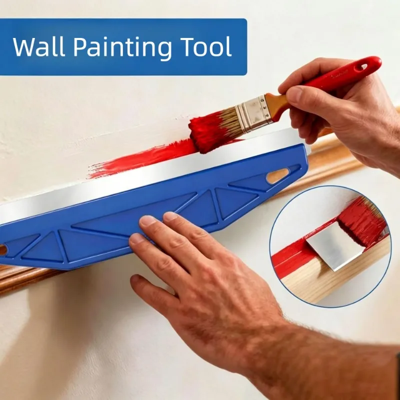 12-Inch Heavy-Duty Paint Shield Edger with Ergonomic Handle & Edge-Durable Plastic/Metal Wall Painting Tool for Precision