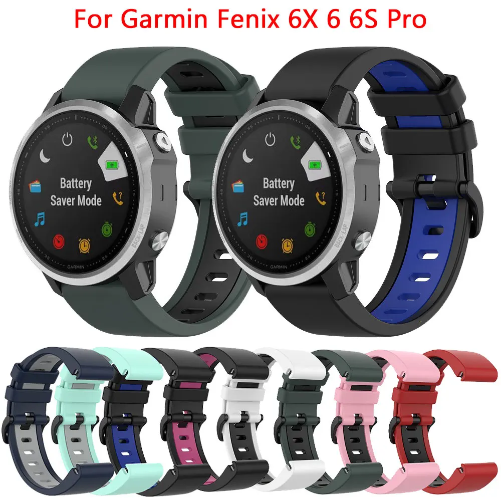 

20mm 22mm 26mm Silicone WatchBand For Fenix 6 GPS /Fenix 6 PRO GPS/ Fenix 6 Sapphire GPS Band Smart Watch Strap Wristband