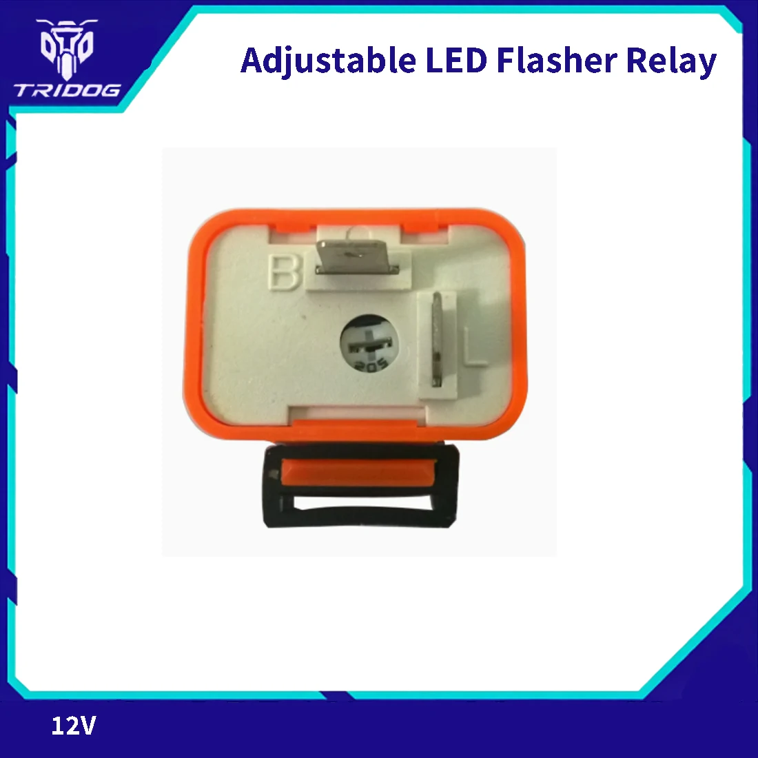12V Adjustable LED Flasher Relay Fix Hyper Flash, 50-200 Flashes/Min Anti-Hyperflash Turn Signal Blinker Relay for Motorcycle