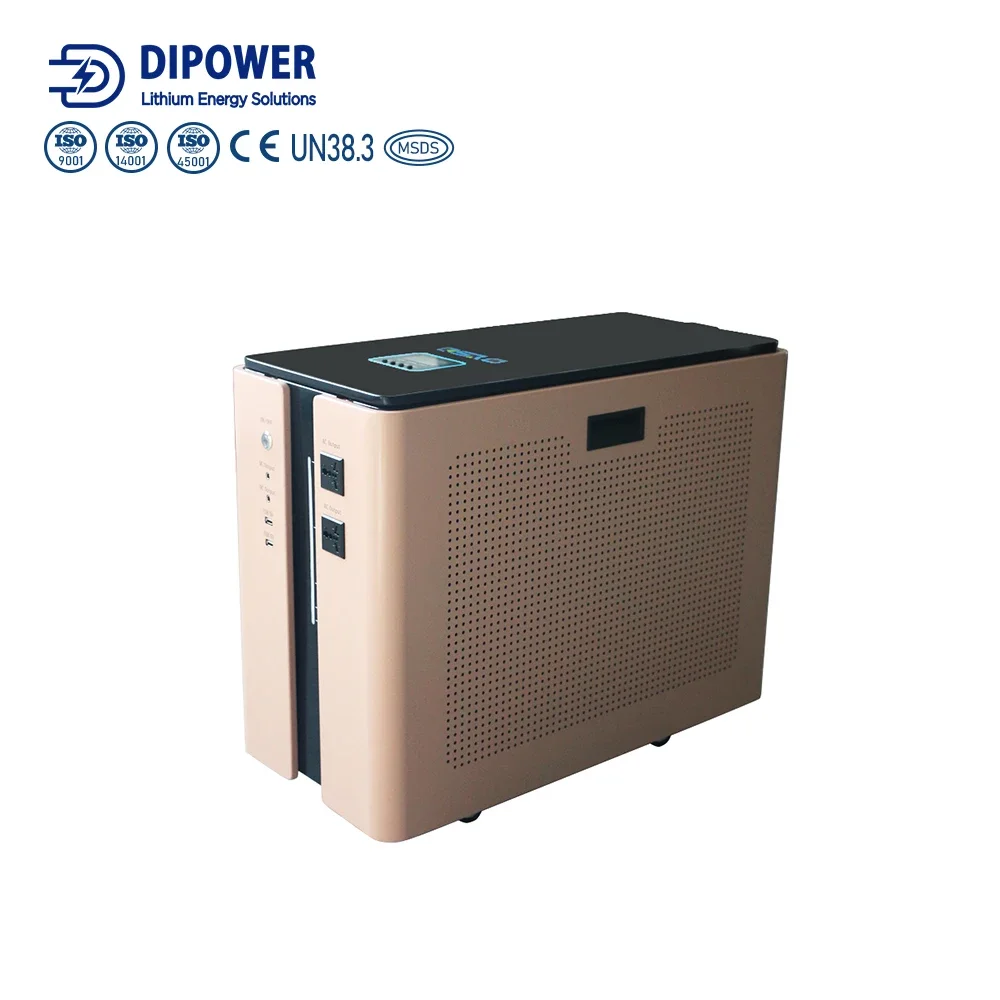 Movable 2-in-one 5kw kwh inverter Lithium Ion Battery Solar Power System battery Portable Home Use