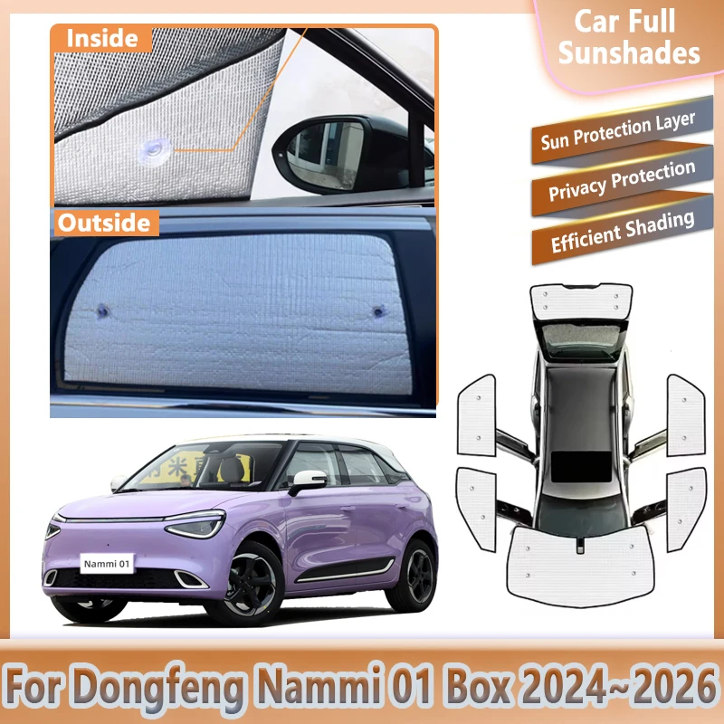

Car Full Sunshades For Dongfeng Nammi 01 Box 2024 2025 2026 Window Anti UV Visor Covers Sunscreen Protection Tools Accessories