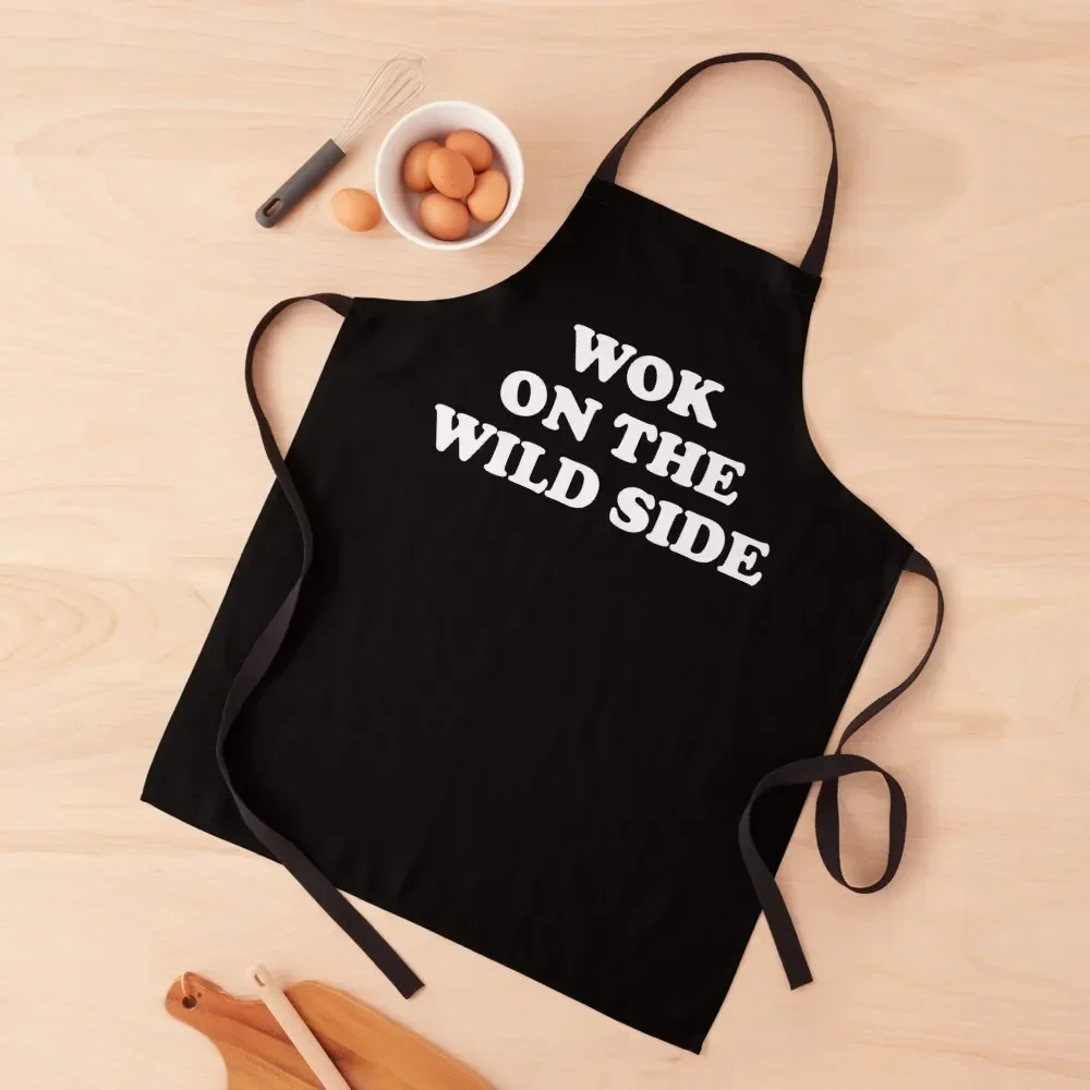 

WOK ON THE WILDSIDE Apron Household Items Useful christmas decoration Kitchen Front men's barbecue Apron