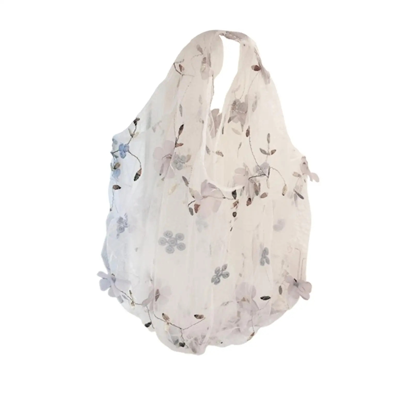 Bolso de compras con bordado para uso diario, Camping, Picnic, supermercado en casa