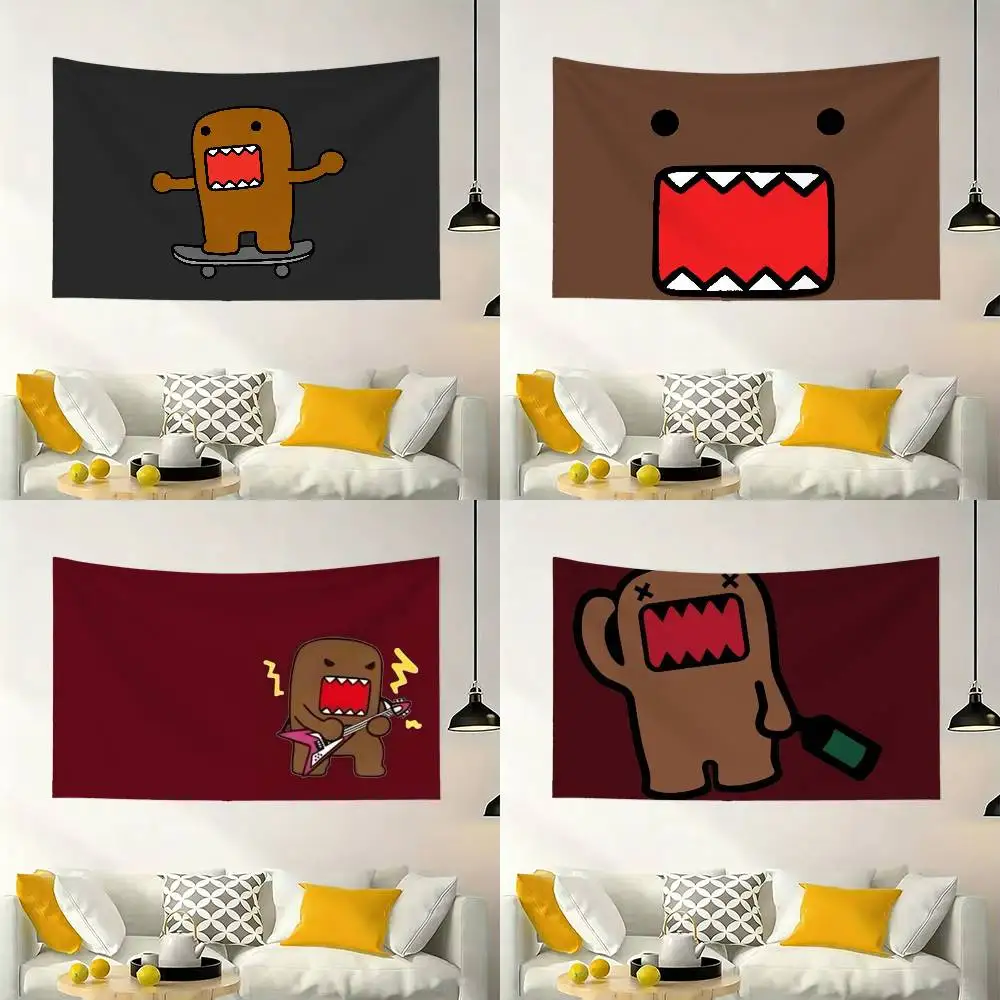 

Cool Cute Domo-kun kawaii Flag Digital Printing Banner for Garage Wall Out Door Decoration