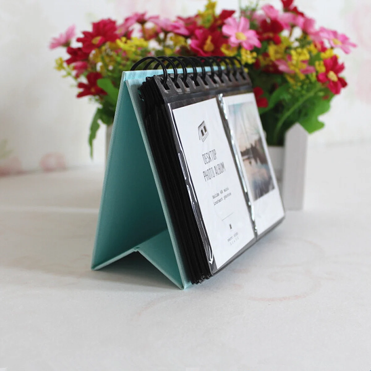 

Wedding Guest Book Brand Photo Album Mini Household Albums Scrapbook Blue Stand