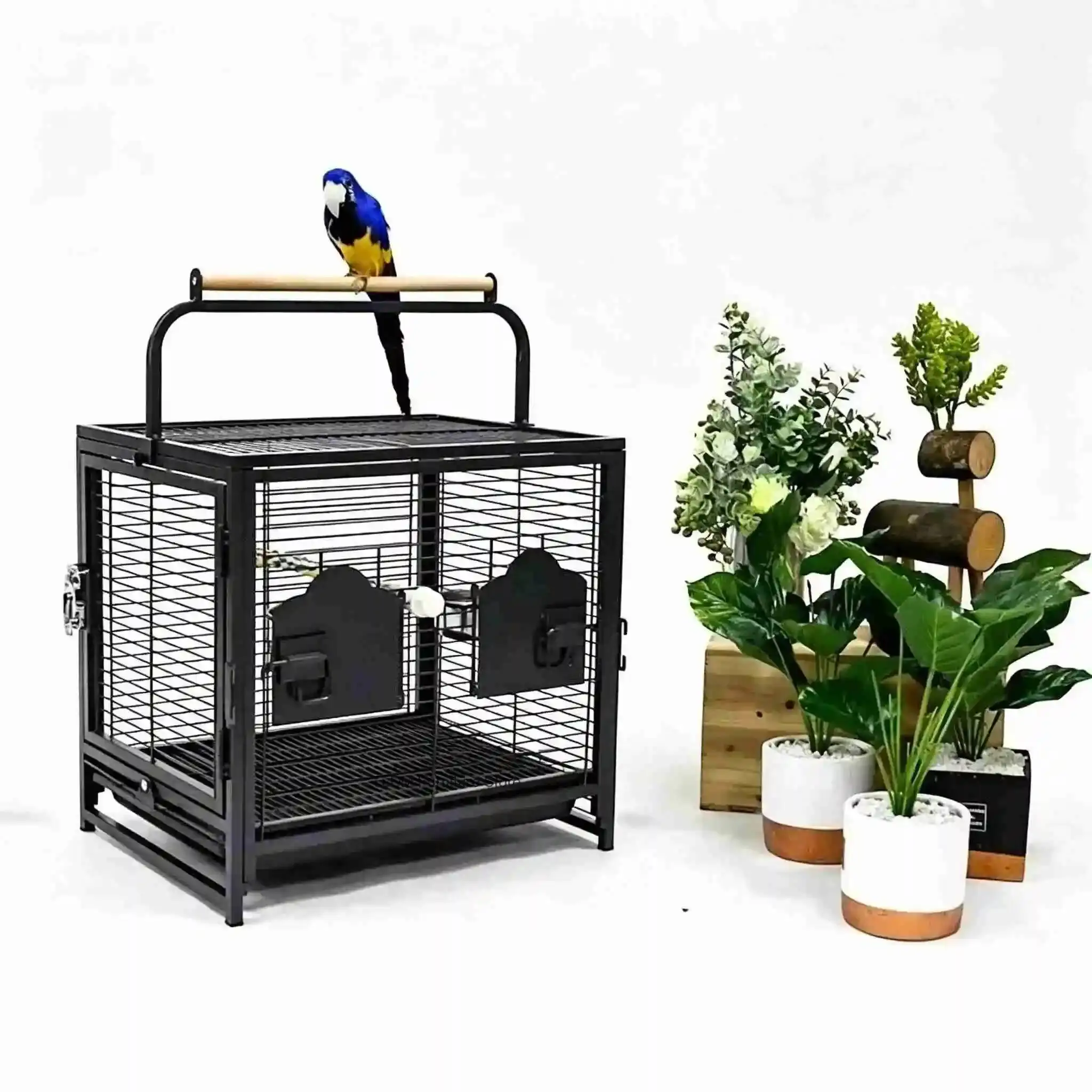 Parrot Take-out Bird Cage Household High Quality Wrought Iron Creative Cage Modern Portable Bird House Light Luxury Parrot Villa
