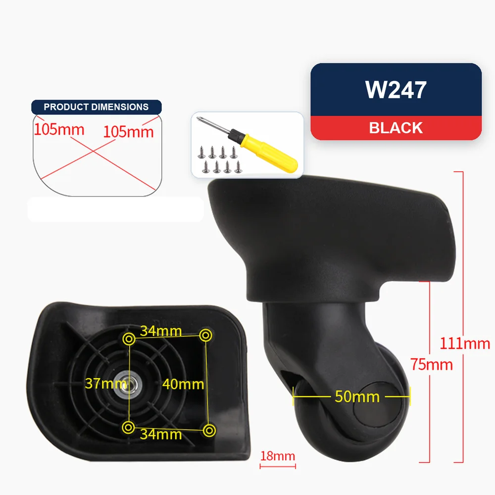 Replacement Luggage Wheel For Crown Durable Wear Resistant Silent Smooth Rolling Easy Installation Caster Repair Part