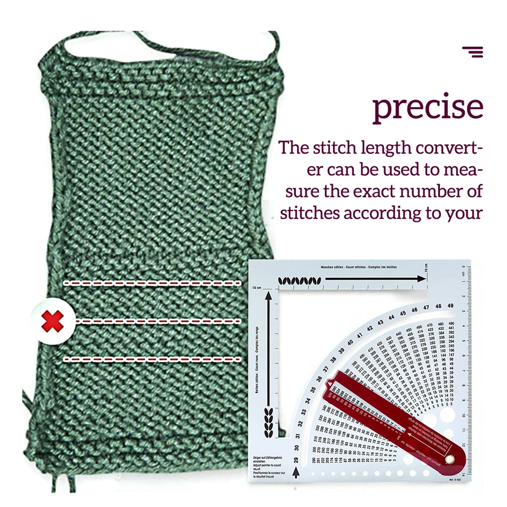 

Knitting Gauge Converter Stitch Weave Craft Knitting Calculator Counter Ruler Sewing Guide Tool DIY Craft Apparel Sewing Supply