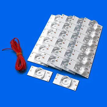 3V 6V SMD korálky s optickou čočkou pro opravu 32-75 palcových LED televizorů s 2m kabelem, příslušenství pro LED podsvícené pásky 10 nejlepší prodej LED pásek 2835 2b6c - №6