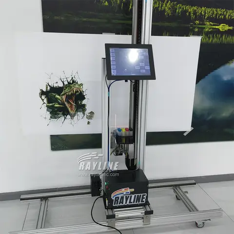 Factory AI 4K Wall Printer Automatic 3D Smart Vertical Unlimited Wall Printing Machine Large format for Wall PVC Metal Glass