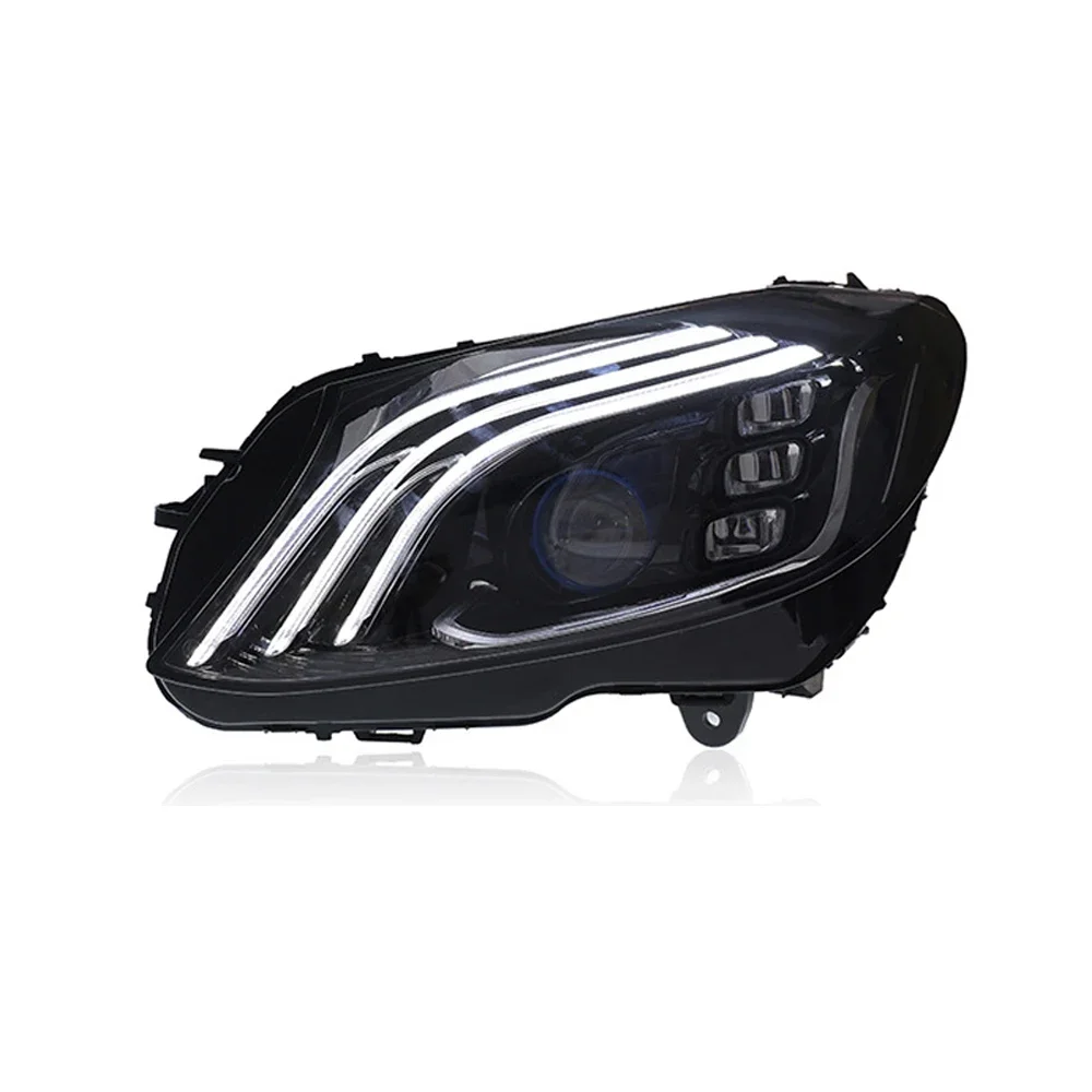 Conjunto de faros LED para Mercedes Benz Clase C W205 2015 2016 2017 2018 2019 -2021 luz frontal de señal de giro dinámica luz alta