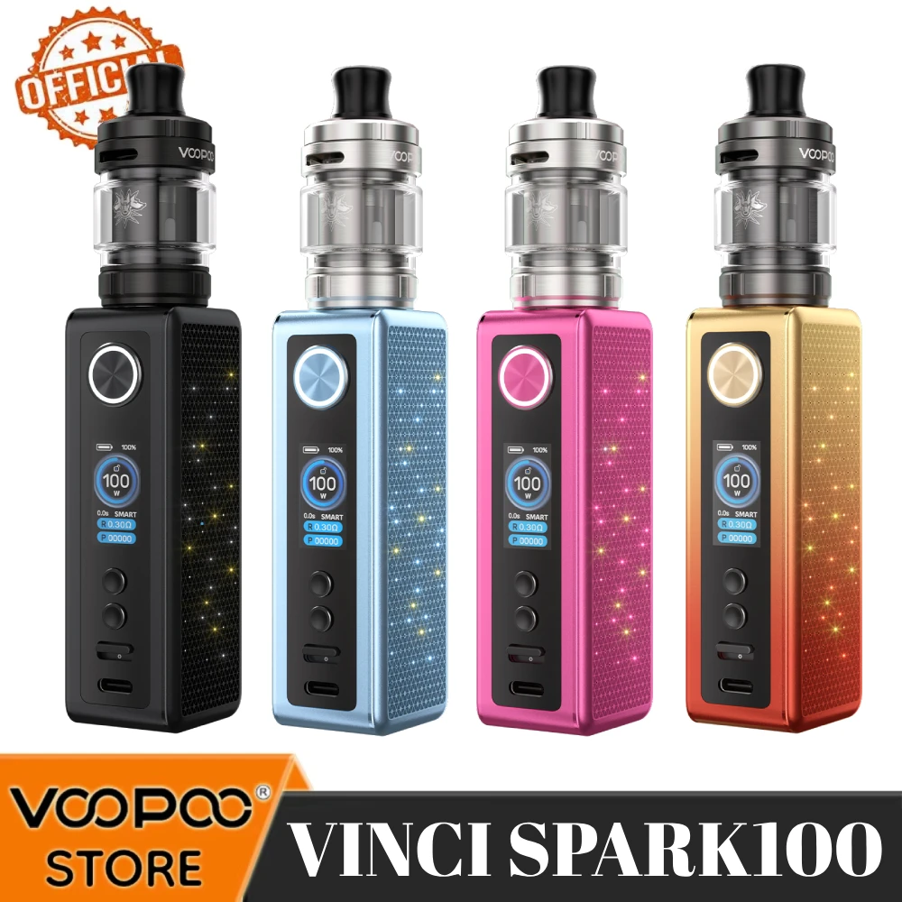 VOOPOO Vinci Spark 100 Mod Tank Kit 100W Starter Kit Vape with Uforce-X Nano Tank DTL & RTL E-Cigarrate Device