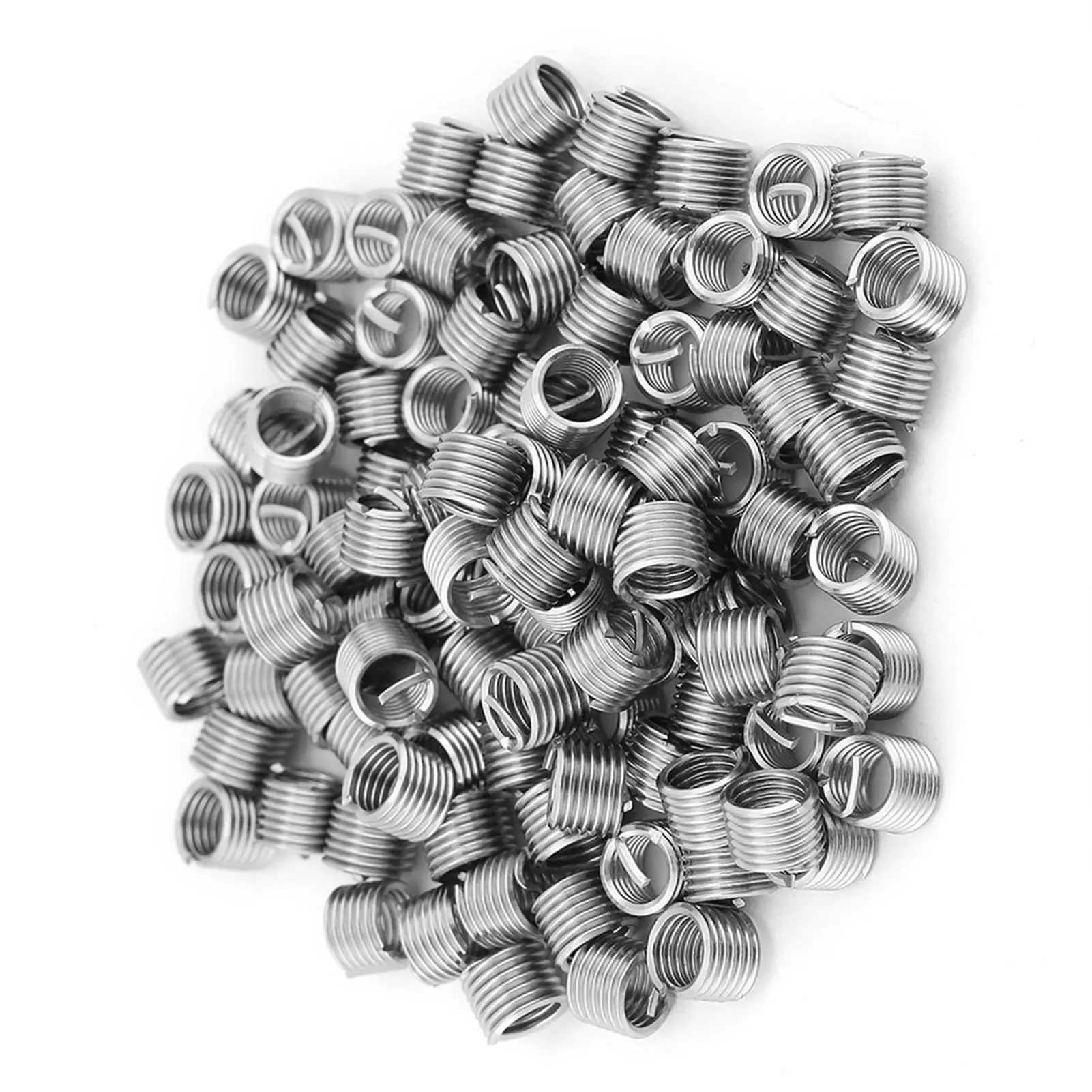 100pcs M6x1.0 Stainless Steel Thread Inserts Repair Kit - Screw Sleeves Fasteners Assortment