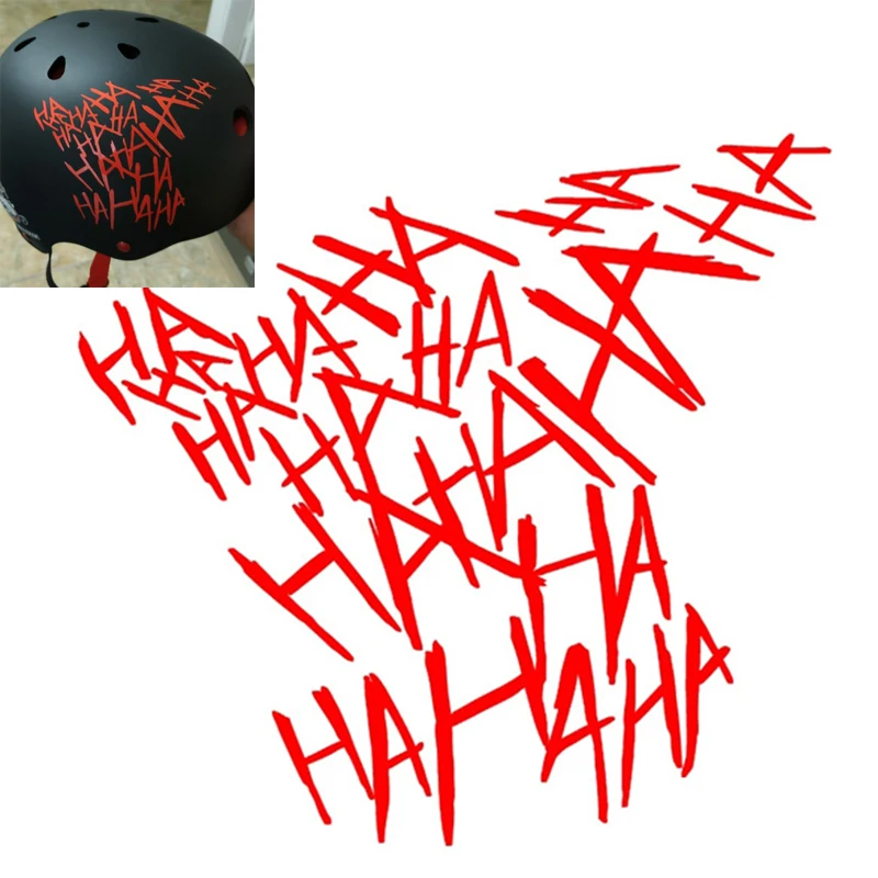 ملصقات جوكر مقاومة للماء للسيارة ، خوذة ديكور عاكسة ، ودراجة نارية ، ملصق إنجليزي ، هاها ، 4 * سيارة #2