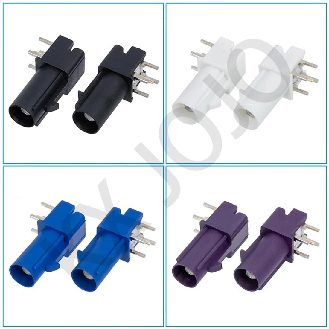 FAKRA Male Connector PCB Mount Edge Plug Right Angle 90° Solder 1pcs Adapter Connector