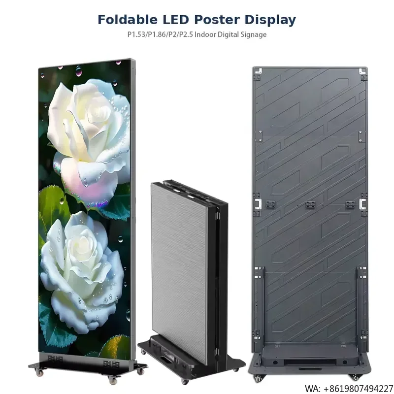 for Poster Led Display P1.86 P2 Indoor LED Advertising Display Portable Digital Totem Double Sided Vertical Led Display With