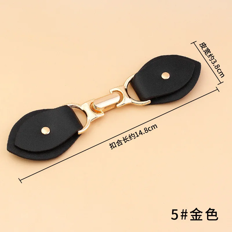 2Set Leather Toggle Button Metal Closure Buckle For Bag Sweater Jacket Clothing DIY Sewing Accessories