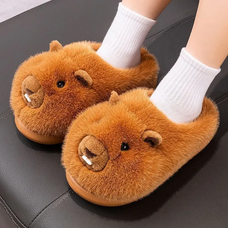 

Women's Winter Cartoon Cotton Slippers Plush Cute Non-Slip Indoor Home Shoes Lightweight Comfortable Soft Sole Warm Footwear